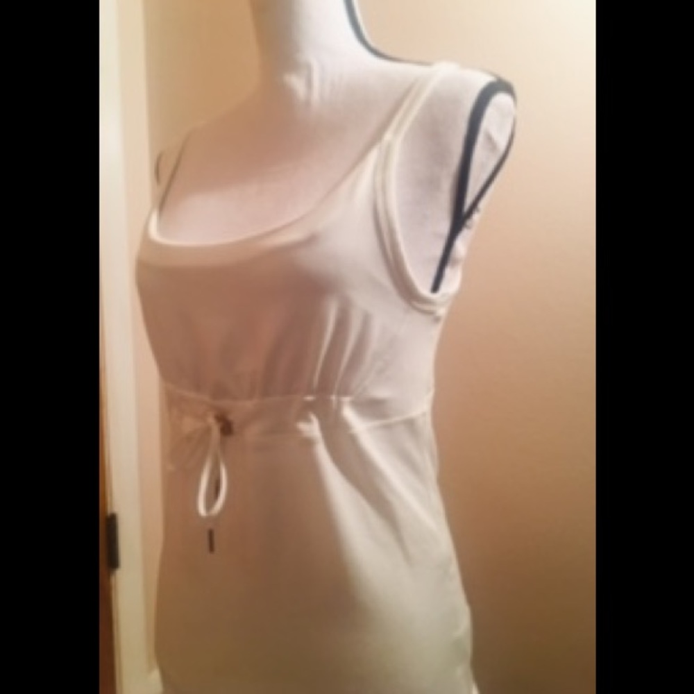 ADIDAS STELLA McCARTNEY WHITE TANK & GOLD TREFOIL